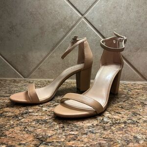 Essex Lane Elegant Tan Block Heel Sandals, 7 1/2 M